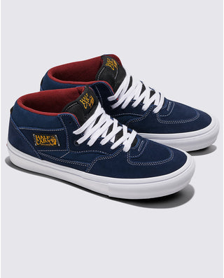 Vans Skate Half Cab Shoes in Navy/Burgundy with DURACAP™ and PopCush™.