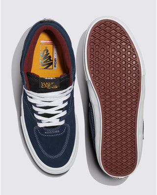 Vans Skate Half Cab Shoes in Navy/Burgundy with DURACAP™ and PopCush™.