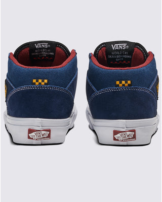 Vans Skate Half Cab Shoes in Navy/Burgundy with DURACAP™ and PopCush™.