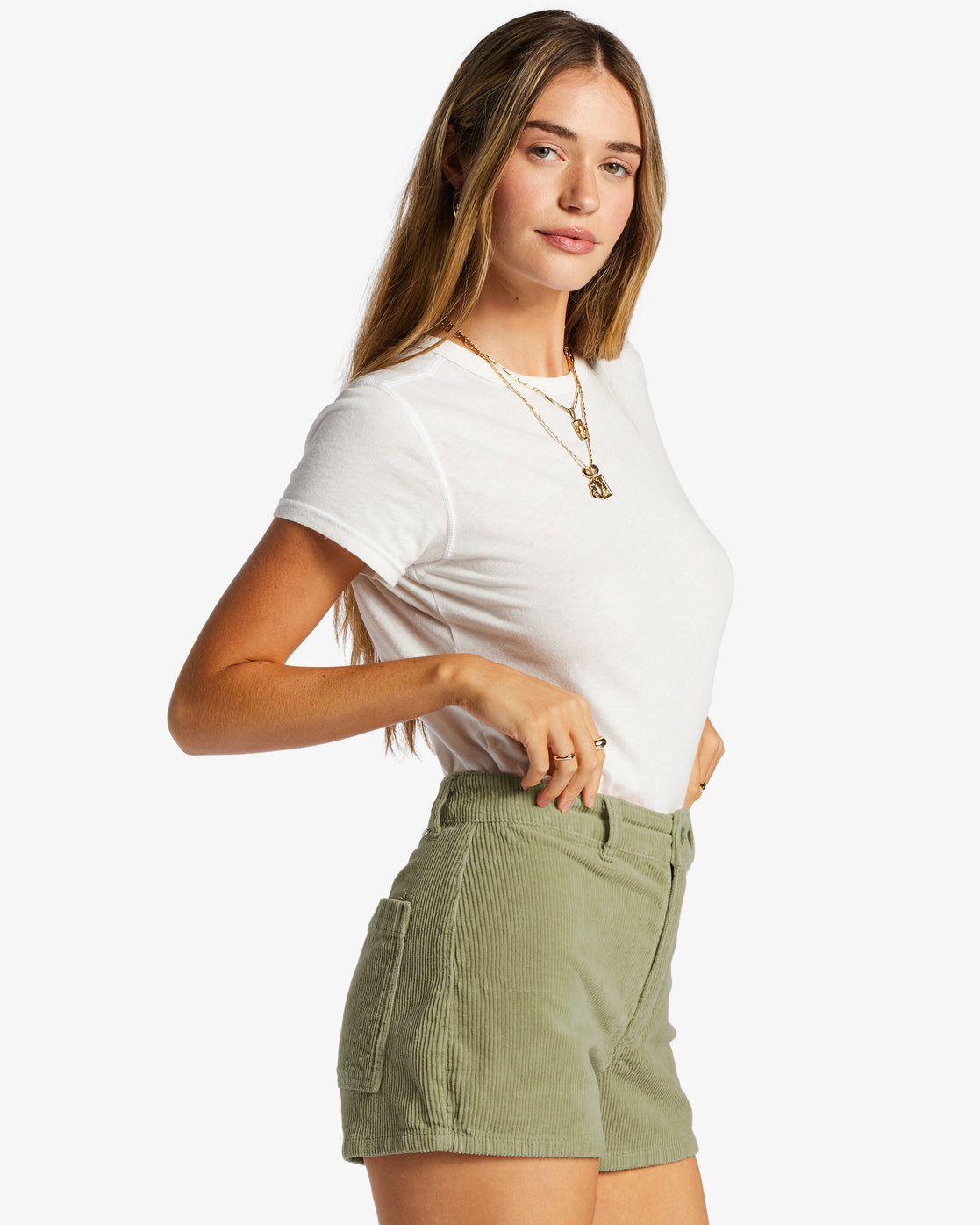 Free Fall Corduroy Shorts - Avocado