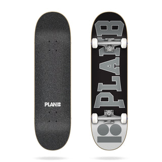 Plan B 7.75" Academy Complete Skateboard with low-concave deck, 52mm wheels, 99A durometer, and 129mm trucks.