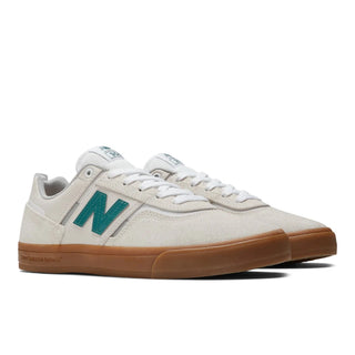 New Balance Numeric Jamie Foy 306 Shoes, Sea Salt/Green, vulcanized outsole.