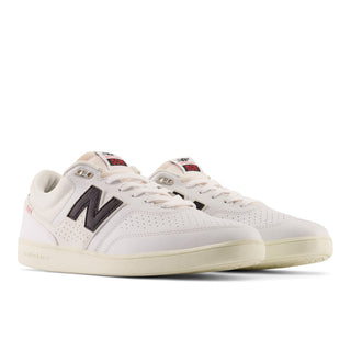 New Balance Numeric Brandon Westgate 508 Shoes in White/Black, perforated suede upper, C-CAP midsole cushioning.