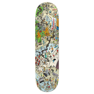 Real Busenitz 8.38" Skateboard Deck with 7-ply maple construction and Clay Halling graphic.