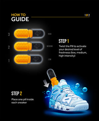 Crep Protect Pill for customizable sneaker freshness and odor elimination.