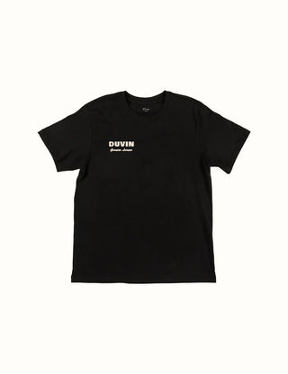 Duvin Shark Bite Tee in black, 100% Pima Peruvian Cotton, relaxed fit, pre-shrunk, anti-pilled.