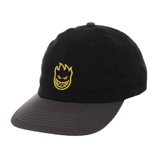 Spitfire Lil Bighead Strapback Hat, 6-panel, 100% cotton, Black/Charcoal, embroidered logo.