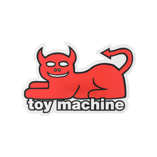 Toy Machine Devil Cat Sticker, 6.5" x 3.75", durable and vibrant design.