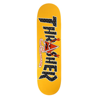 Toy Machine x Thrasher Pyramid Sect 8.5" Skateboard Deck with Sect Eye Pyramid logo and 7-ply maple construction.