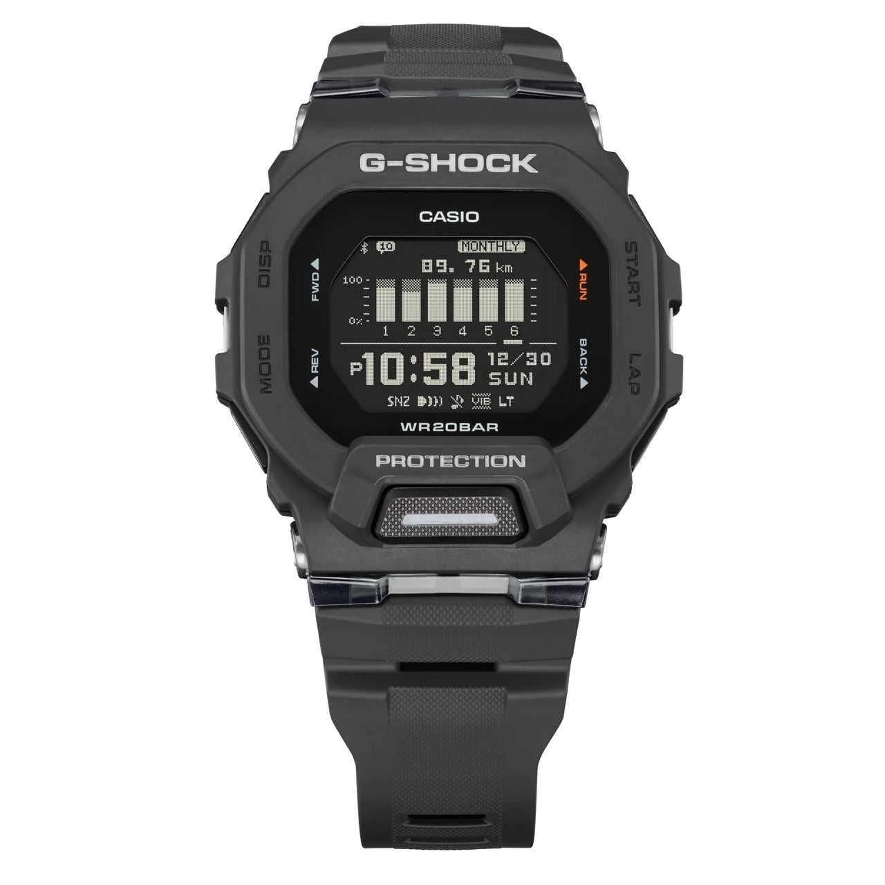G-SHOCK Reloj cuadrado GBD200 para hombre, color negro, Negro, Rastreador  de pasos